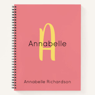 Modernes Niedliches Script Trendrosa Chic Calligra Notizbuch