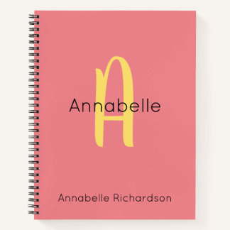 Modernes Niedliches Script Trendrosa Chic Calligra Notizbuch