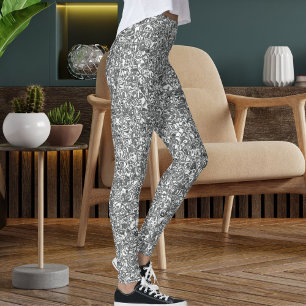 Modernes Niedliches Silber Sparkle Glitzer Textur  Leggings