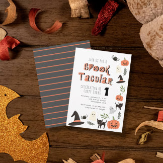 Modernes Niedliches Spooktacular Halloween Einladung