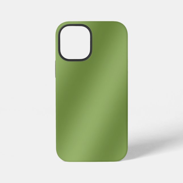 Modernes niedliches Tiefengrün-Wellenmuster iPhone 12 Mini Hülle (Rückseite)