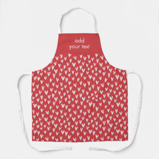 Modernes Niedliches White Girly Small Hörmuster Schürze