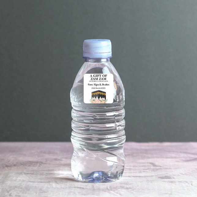 Modernes Niedliches Zam Zam Muslim Water Hajj Umra Quadratischer Aufkleber (Von Creator hochgeladen)