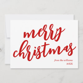 Modernes Non-Foto Rote Schrift Frohe Weihnachten