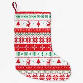 Modernes Nordic Winter Weihnachtsfest Muster Kleiner Weihnachtsstrumpf