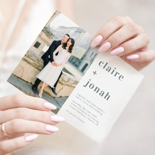 Modernes Nuptial Foto Wedding Einladung MNU