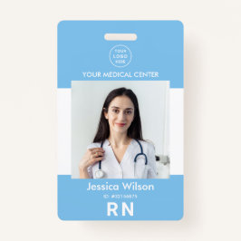 Modernes Nurse-ID Medizinisches Personal Blue Abze Ausweis
