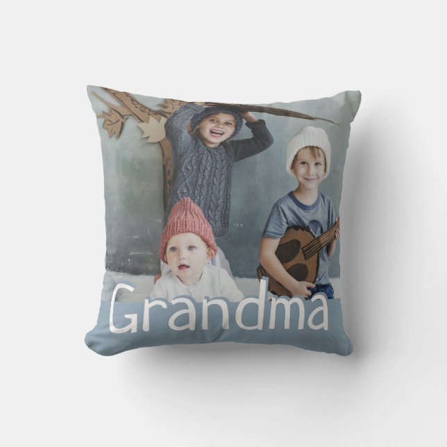 Modernes Oma-Foto und Niedliches Geschenkkissen Kissen (Vorderseite)