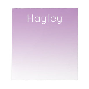 Modernes Ombre Personalisiert Notepad, Lila Notizblock