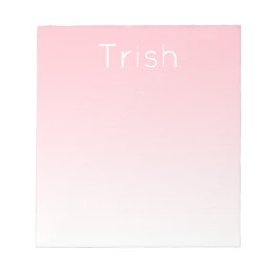 Modernes Ombre Personalisiert Notepad, rosa Notizblock