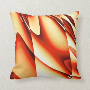 Modernes orange abstraktes Throw-Kissen Kissen