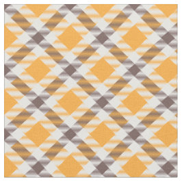 Modernes Orange Brown Kariertes Muster Stoff