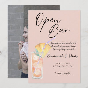 Modernes Orange Funny Foto Save The Date