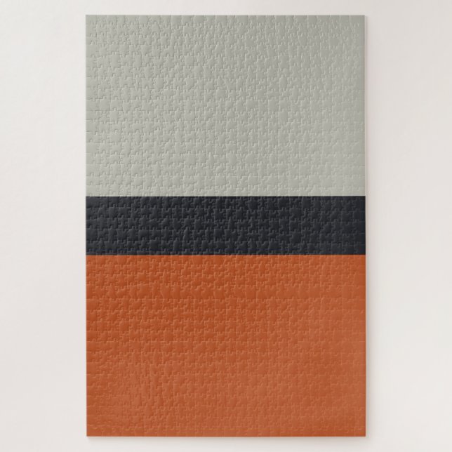 Modernes Orange Red Silver Gray Strip Muster (Vertikal)