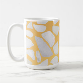 Modernes Orange White Terrazzo Muster Kaffeetasse