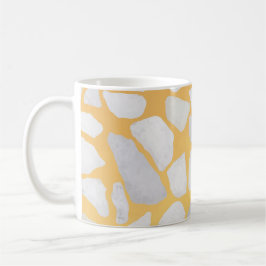 Modernes Orange White Terrazzo Muster Kaffeetasse