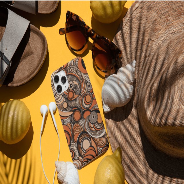 Modernes, orangefarbenes Abstraktes Muster Case-Mate iPhone 14 Pro Max Hülle (Von Creator hochgeladen)