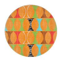 Modernes Orangefarbenes Schnittmuster aus dem Mitt