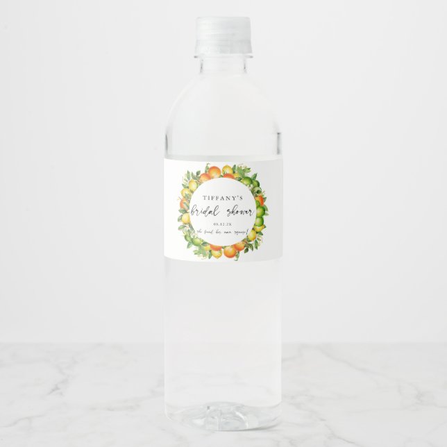 Modernes Orangen Lemon Citrus Brautparty (Vorderseite)
