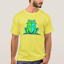 Modernes Origami-Geometrie-Frosch-Grafik-T-Shirt