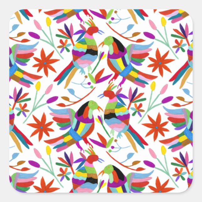Modernes osmanisches Design III Quadratischer Aufkleber (Vorderseite)