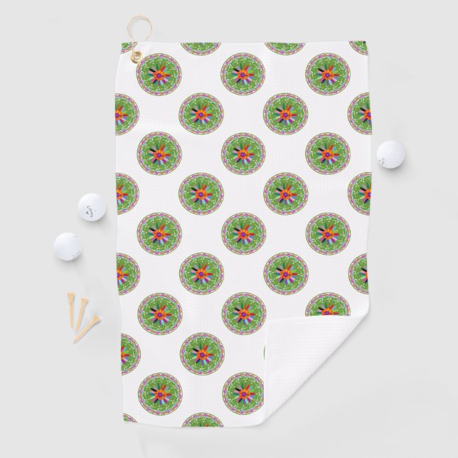 Modernes Otomi-Design Golfhandtuch (Insitu)