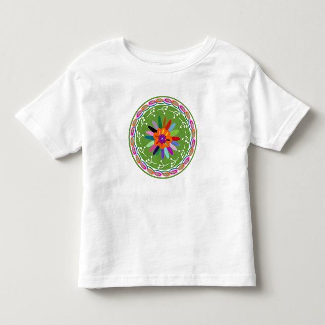 Modernes Otomi-Design Kleinkind T-shirt (Vorderseite)