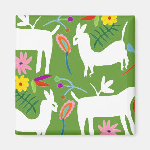 Modernes Otomi-Design Llama Donkey Design Magnet