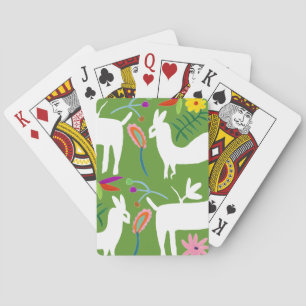 Modernes Otomi-Design   Llama Donkey Design Spielkarten