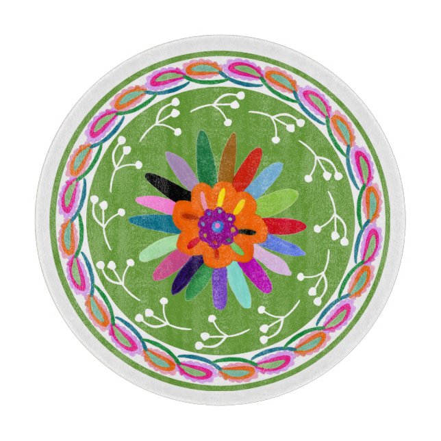 Modernes Otomi-Design Schneidebrett (Vorderseite)