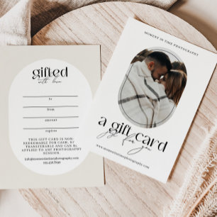 Modernes Oval-Foto-Geschenkgutschein