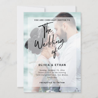 Modernes Overlay-Foto - Hochzeit individuell gesta Einladung