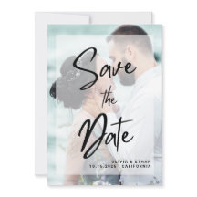 Modernes Overlay-Foto-Hochzeit spart das Datum