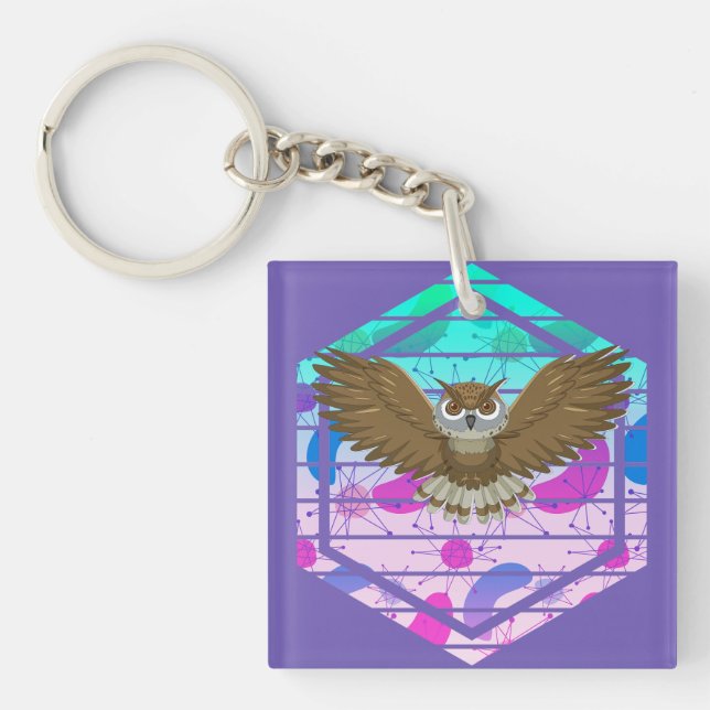 Modernes Owl aus dem Mittelalter Schlüsselanhänger (Vorderseite)