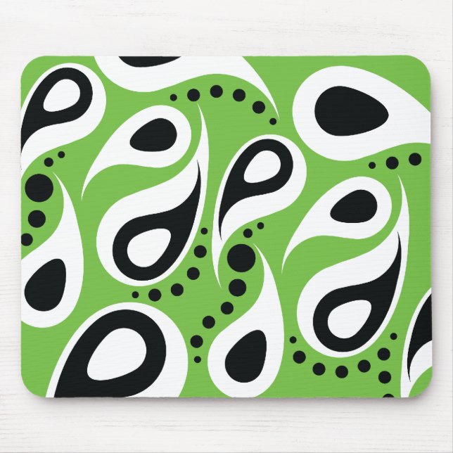Modernes Paisley - Grün Mousepad (Vorne)