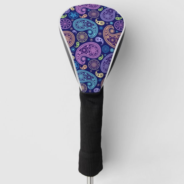 Modernes Paisley-Muster Golf Headcover (Vorderseite)