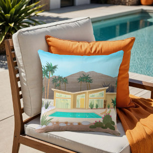 Modernes Palm Springs Pool House Mitte des Jahrhun Kissen
