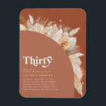 Modernes Pampasgras 30. Geburtstag Terrakotta Magnet<br><div class="desc">Moderne Pampas Gras 30. Geburtstag Terracotta Party Einladung Design.</div>