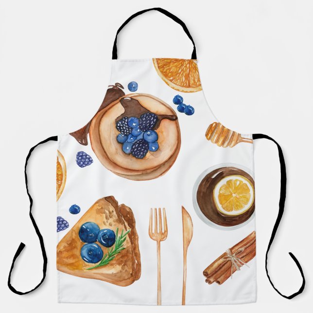 Modernes Pancakes Küche Schönes Frühstück Schürze (Vorderseite)