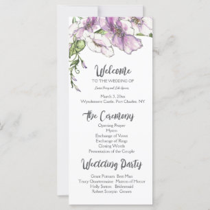 Modernes Pansy-Hochzeitsprogramm