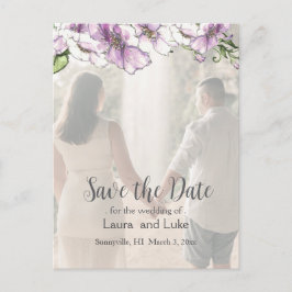 Modernes Pansy-Save the Date-Foto Postkarte