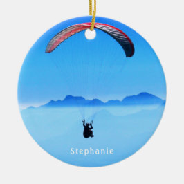 Modernes Paragliding-Foto mit Namen Keramik Ornament