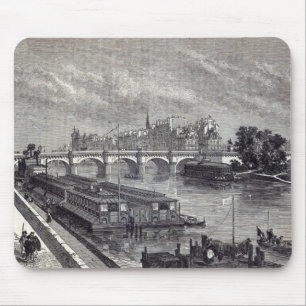 Modernes Paris: Das Pont Neuf, 1845 Mousepad