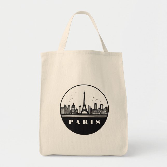 Modernes Paris, Frankreich Stadtbild | Skyline Tot Tragetasche (Vorne)