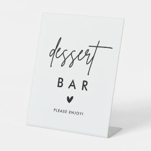 Modernes Party für Hochzeiten und Dessert Bar Sockelschild