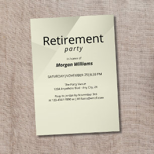 Modernes Party für Minimalistische Berufliche Alte Einladung