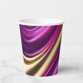 Modernes Party - Lila Rosa und Gold- Pappbecher