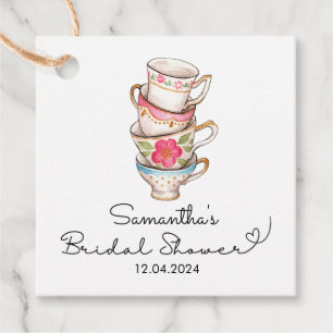 Modernes Party mit Blush und White Tee Brautparty Geschenkanhänger