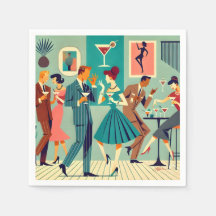 Modernes Party Mitte des Jahrhunderts Der Martini-