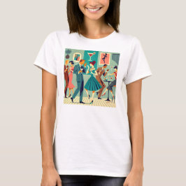 Modernes Party Mitte des Jahrhunderts Der Martini- T-Shirt